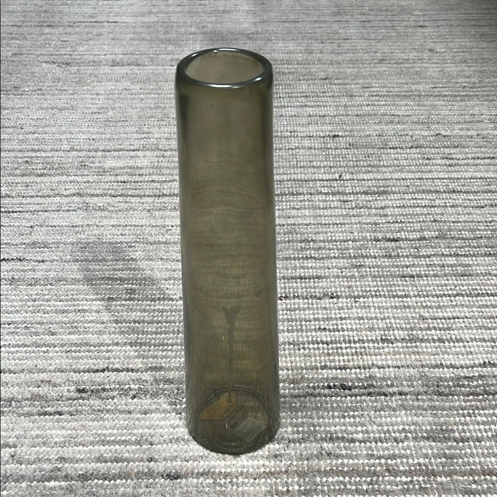 Terrain Glass Tall Vase Green Grey New